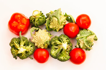 Plant based raw food seasonal vegetables background, vegan food cooking ingredients, top view