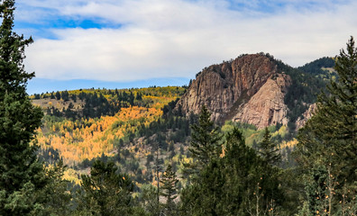 Fall colors around mountain