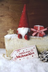 Weihnachtskarte Wichtel - Fröhliche Weihnachten Weihnachtsgruß