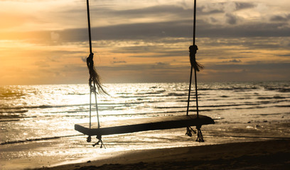 swing in beach