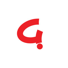 letter g with exclamation logo vector