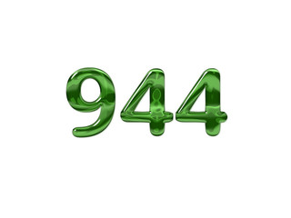 Green Number 944 isolated white background