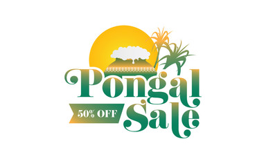 Pongal Festival Sale Template with 50% Discount Tag