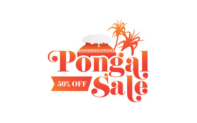 Pongal Festival Sale Template with 50% Discount Tag