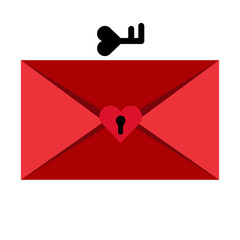 valentine envelope art illustration