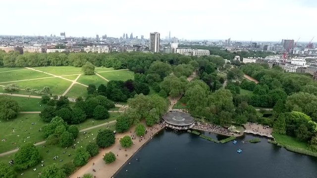 Beautiful landscape around Hyde Park, London, United Kingdom