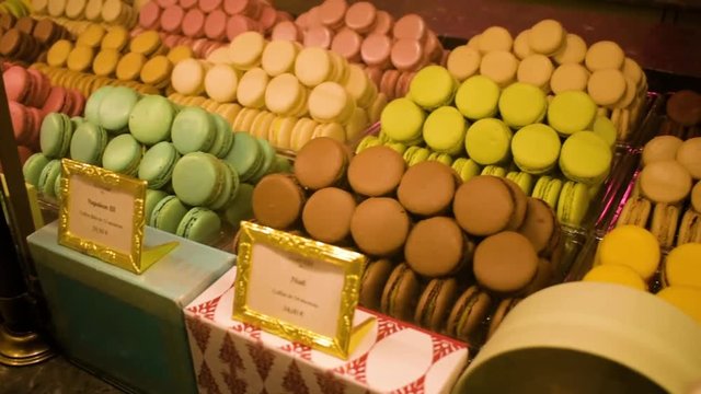 Colorful macaroons,dessert in Paris,France