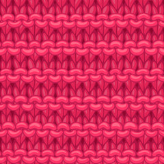 Vector Garter Stitch Stripe Pattern.