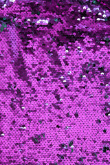 Obraz premium metallic sparkling sequins scales background, round sequins in fashion dress,