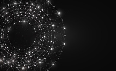 Abstract lights wave modern Circle pattern technology background. futuristic shape. 
