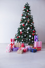 Christmas tree Garland lights new year holiday gifts white home decor