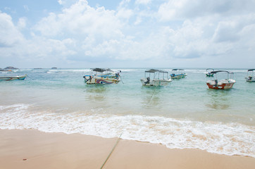 Fototapeta premium Boats in Sri Lanka the Indian Ocean