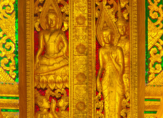 Fototapeta na wymiar laos, luangprabang : vat mai temple