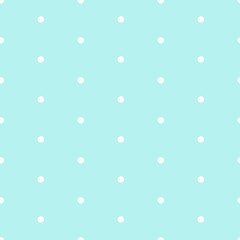 Seamless polka dot pattern blue and white. Design for wallpaper, fabric, textile, wrapping. Simple background