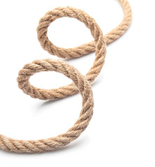 Rope on white background