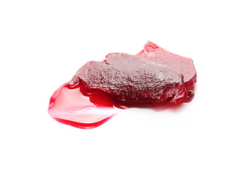 Fresh, cooked beetroot slices isolated on white background