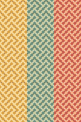 set of optical illusion seamless pattern