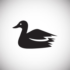 Duck hunt icon on white background for graphic and web design, Modern simple vector sign. Internet concept. Trendy symbol for website design web button or mobile app