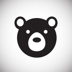 Bear icon on white background for graphic and web design, Modern simple vector sign. Internet concept. Trendy symbol for website design web button or mobile app