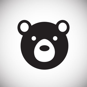 Bear icon on white background for graphic and web design, Modern simple vector sign. Internet concept. Trendy symbol for website design web button or mobile app
