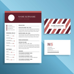 Profesional clean resume cv template design