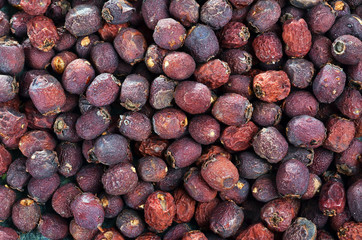 Hawthorn dried fruit, background
