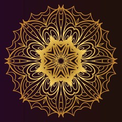 Floral color mandala. Arabic, Indian, motifs. Vector illustration.