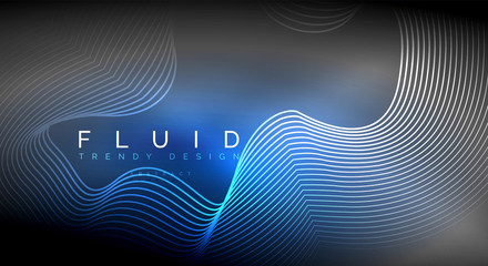 Digital flowing wave particles abstract background