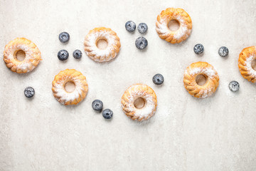 Sweet cakes with berries