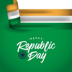 Happy India Republic Day Vector Template Design Illustration