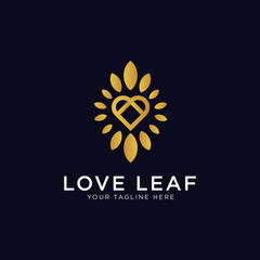 Love Leaf Luxury Logo Design Inspiration