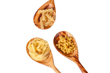 pasta on white background