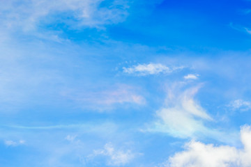 Naklejka na ściany i meble Air clouds colorful abstract in blue sky.