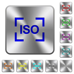 Camera iso speed setting rounded square steel buttons
