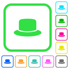 Hat vivid colored flat icons
