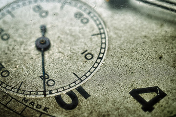 Vintage swiss pocket watch fragment with a second hand