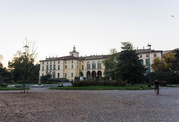 Milan, Italy Indro Montanelli park, Palazzo Dugnani