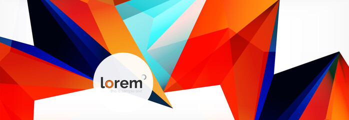 Modern geometric background. Poster template with polygonal elements
