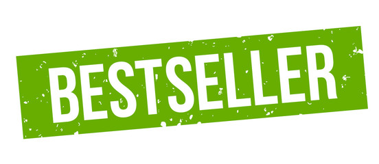 bestseller square green grunge stamp