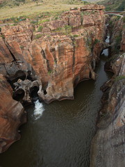 Bourke's Luck Potholes in Blyde River Canyon Nature Reserve in South African Republic in Africa