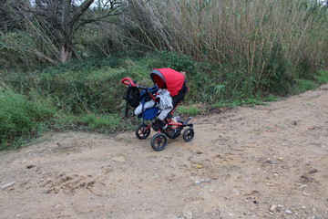 Obraz premium poussette et bébé