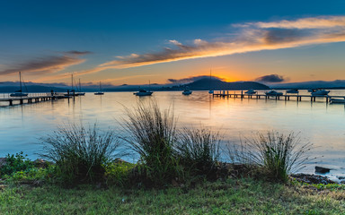 Sunrise and Low Clouds on the Bay