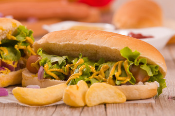 Hot dogs.