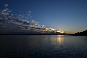 涸沼の夕景