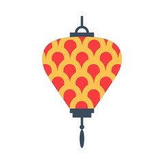 Obraz premium Chinese paper lantern icon. Asian japanese lamp.