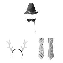 Isolated object of party and birthday icon. Collection of party and celebration stock symbol for web.