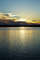 Obraz premium 涸沼の夕景