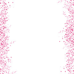 Sakura scatter pink leaves falling concept on white abstract background textured nature