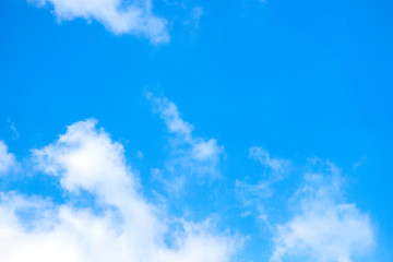 Blue sky and clouds.