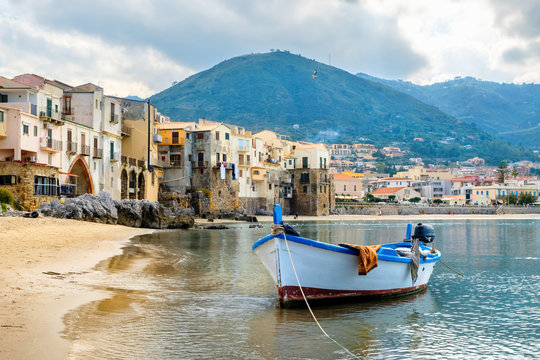 Harbour of Cefalu. Sicily, Italy